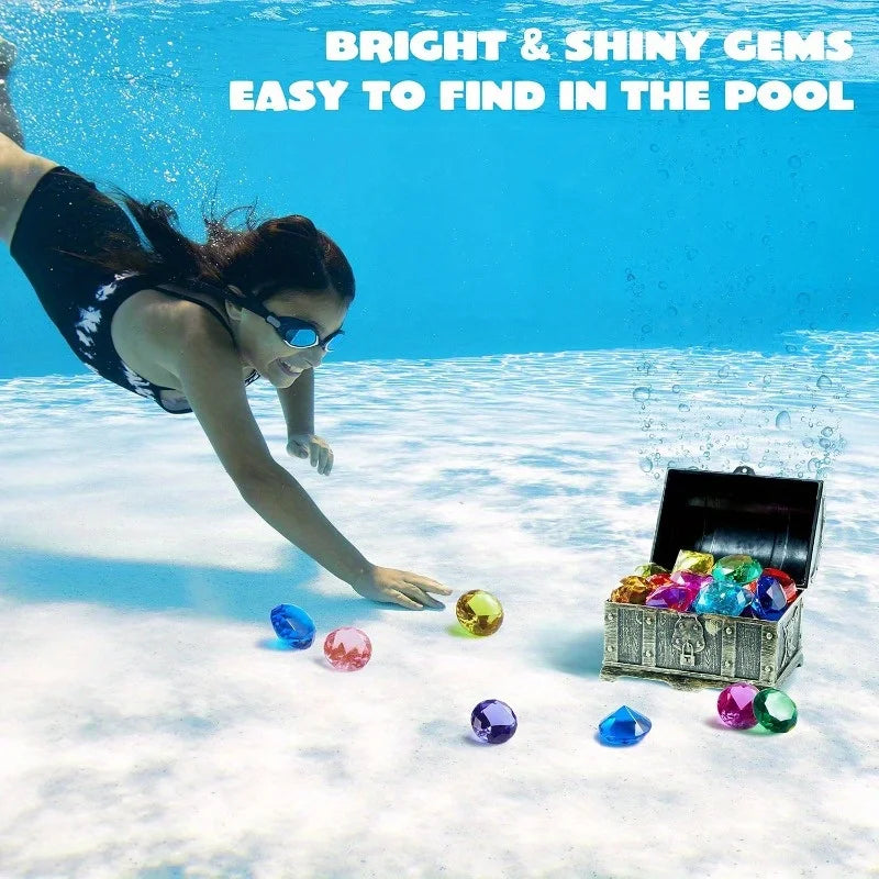 Dive & Discover Pirate Treasure Chest Diamond Pool Toy Set