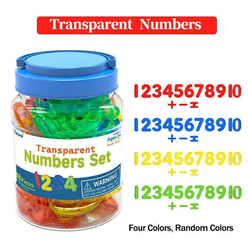 Colorful Transparent Letter & Number Set