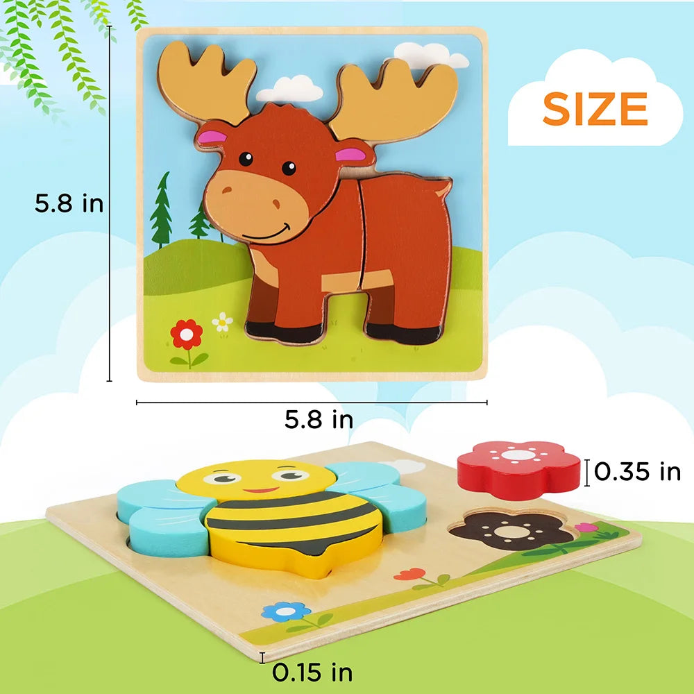 Animal Friends Wooden Puzzle Pack