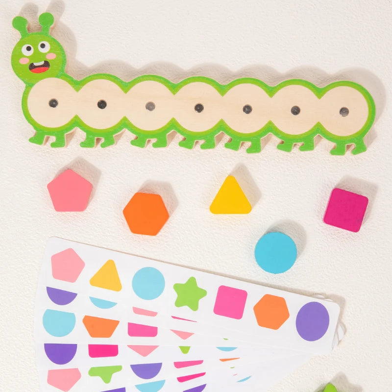 Match & Think Magnetic Caterpillar Shape Puzzle Game