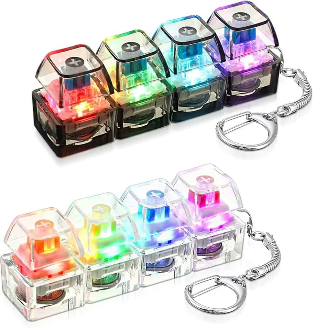 Light Up Keyboard Keychain Fidget
