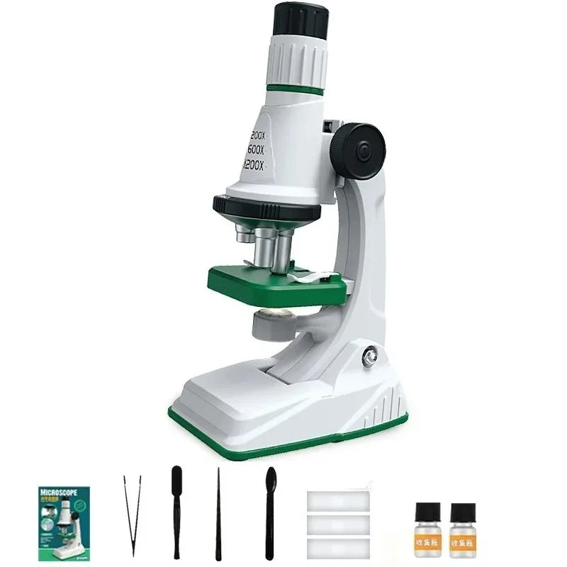 Wonder Scope Kids LED Microscope Kit 200x 600x 1200x STEM Set