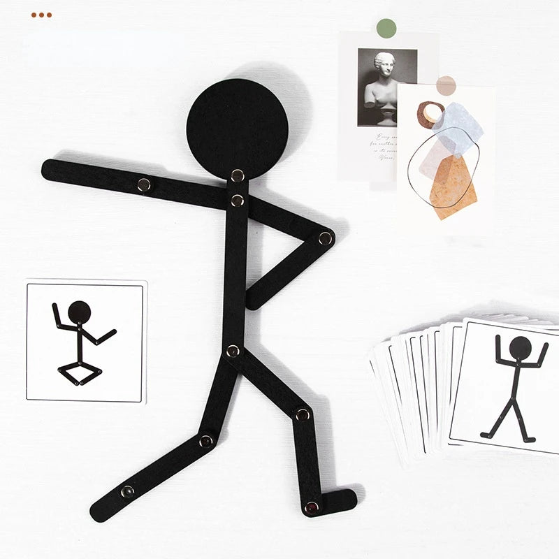 Bend & Build Montessori Wooden Stick Man Set