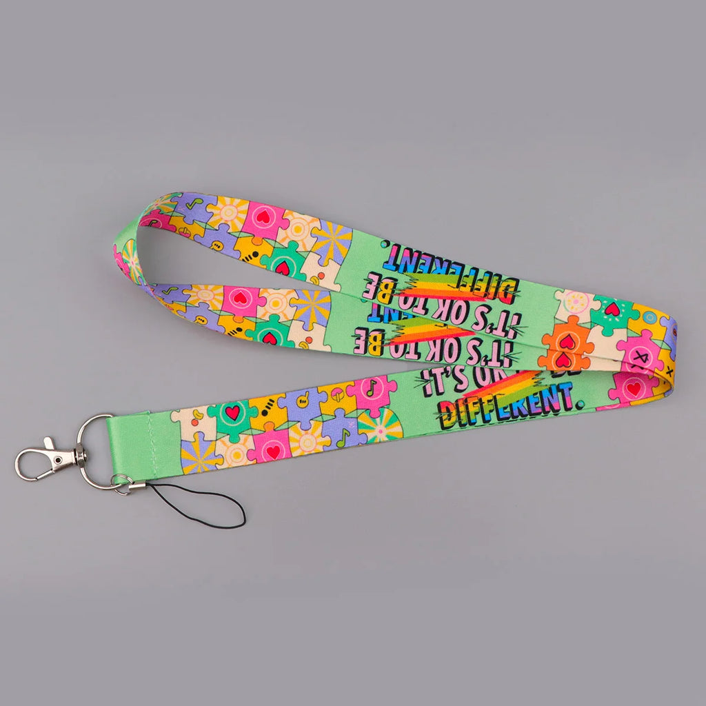 Autism Awareness Puzzle Credential Holder Lanyard