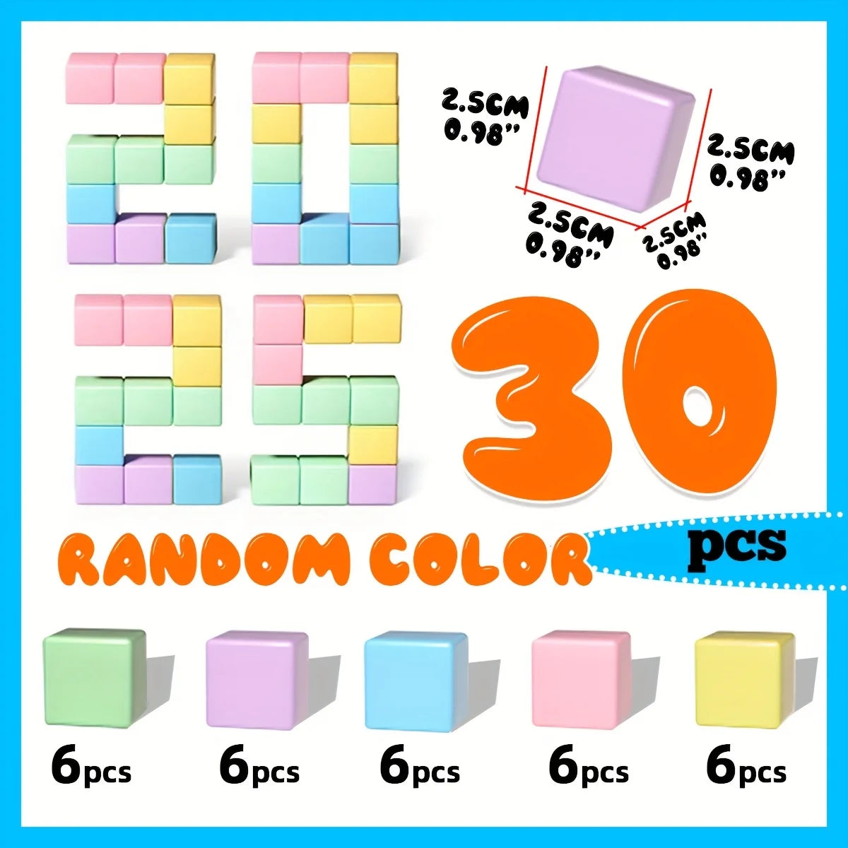 Wonder Build Jumbo Magnetic Cube Building Block Set