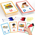 Write & Wipe CVC Sight Word Writable Wipeable Flash Card Set