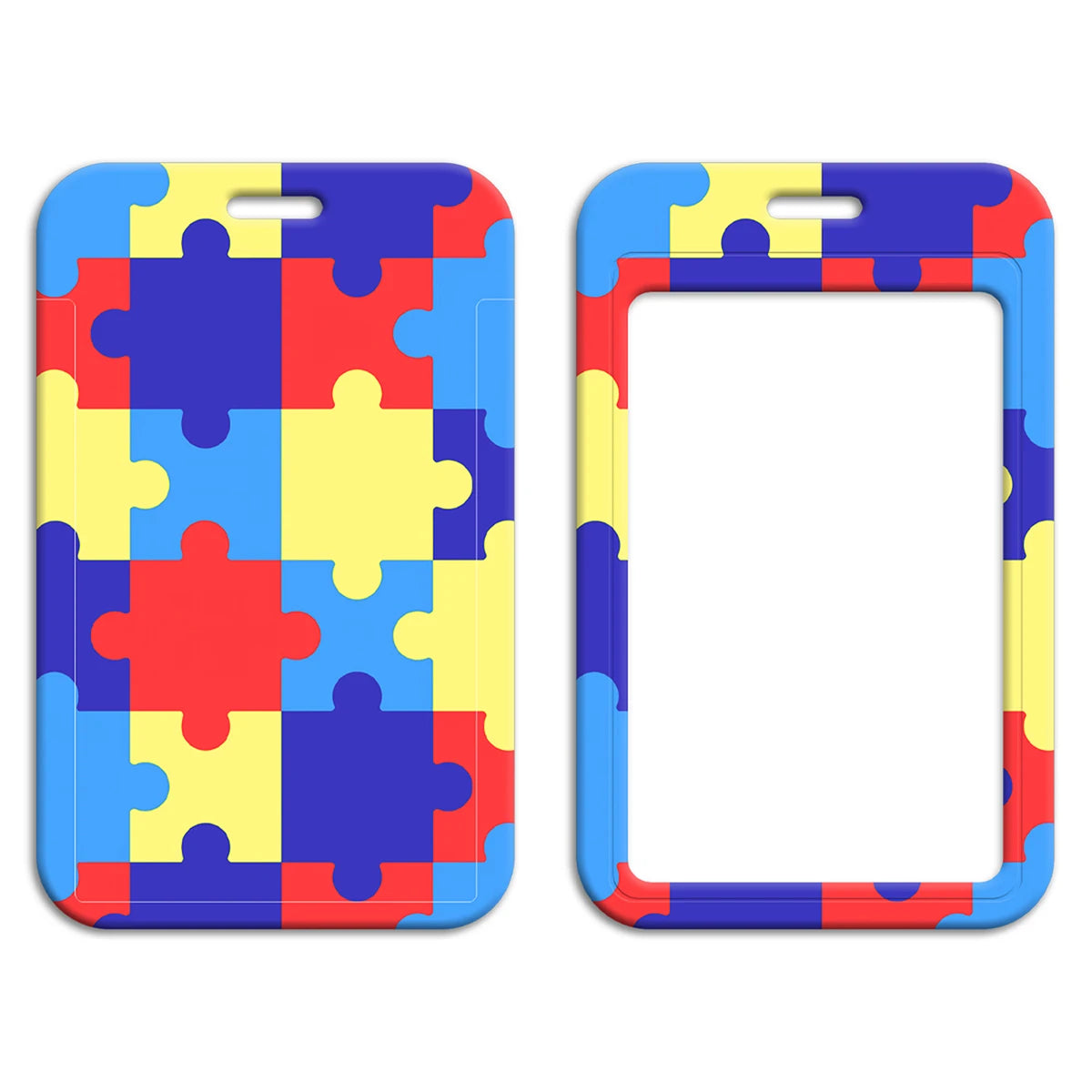 Autism Awareness Puzzle Lanyard ID Card Holder