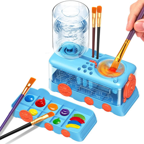 4 in 1 Paint Brush Cleaner Tray Drain Holder Palette Set