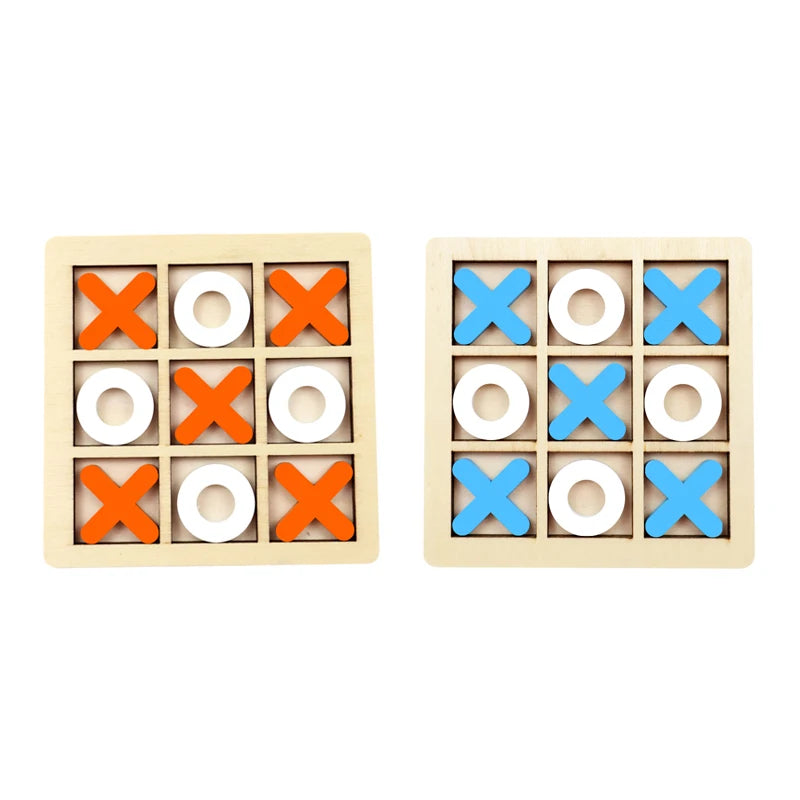 Classic Wooden Tic Tac Toe Board Strategy Game Set
