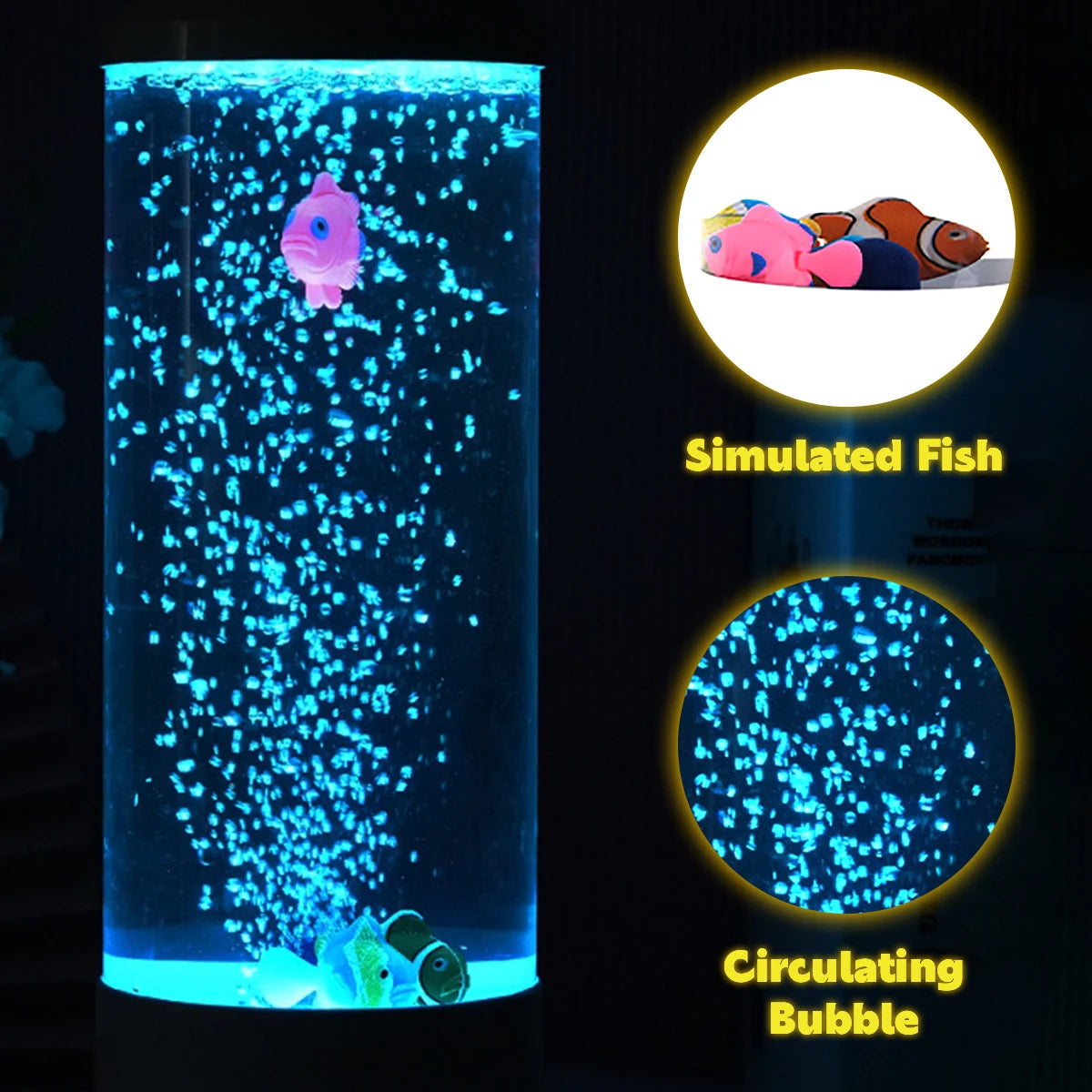 LED Color Changing Fish Bubble Aquarium Night Light