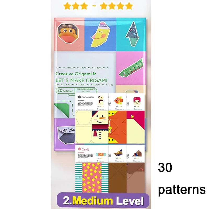 Origami Kit Paper Craft Guiding Book DIY Set
