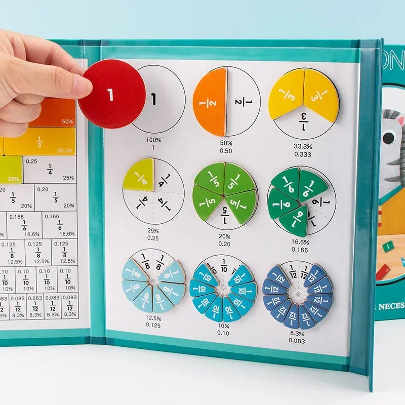 Magnetic Fraction Wooden Math Teaching Set
