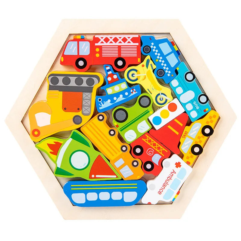 Little Minds 3D Wooden Jigsaw Development Puzzle Set