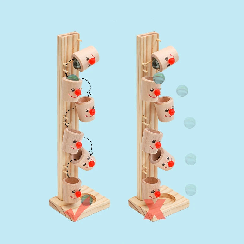 Wooden Marble Run Tree Track Game
