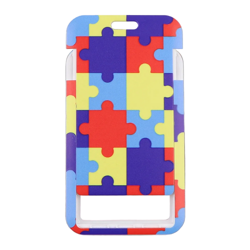 Autism Awareness Puzzle Lanyard ID Card Holder