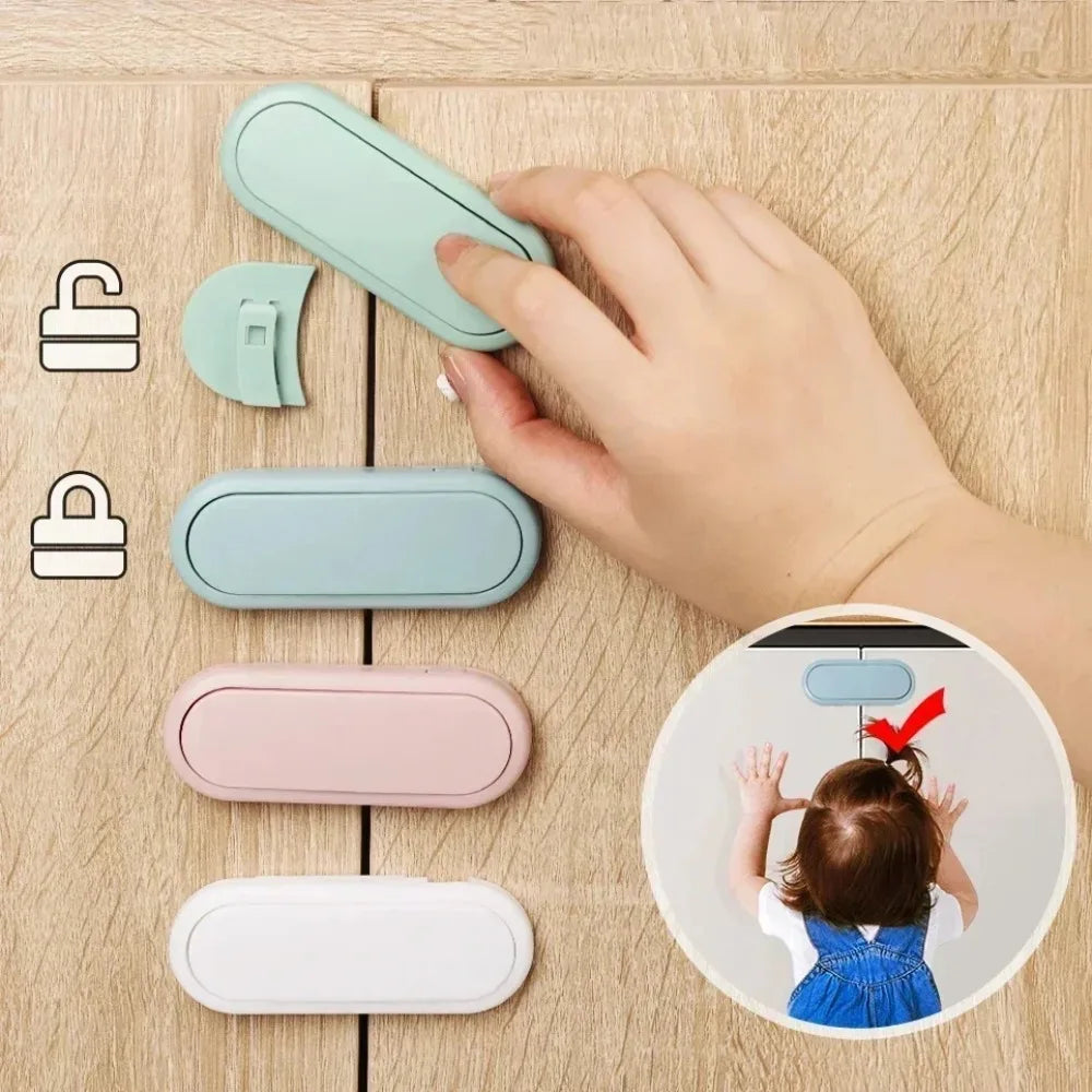 Little Guard 5pc Baby Anti Pinch Cabinet Door Safety Lock Set