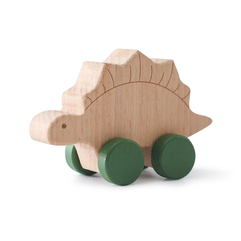 Little Dinos Dinosaur Car Montessori Wooden Pretend Play Toy