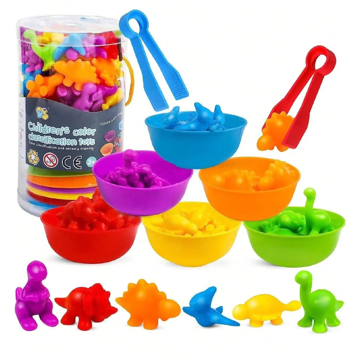Rainbow Pom Pom Sorting Set
