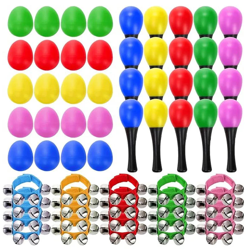 Shake Egg Maracas & Wrist Bell Rhythm Toys