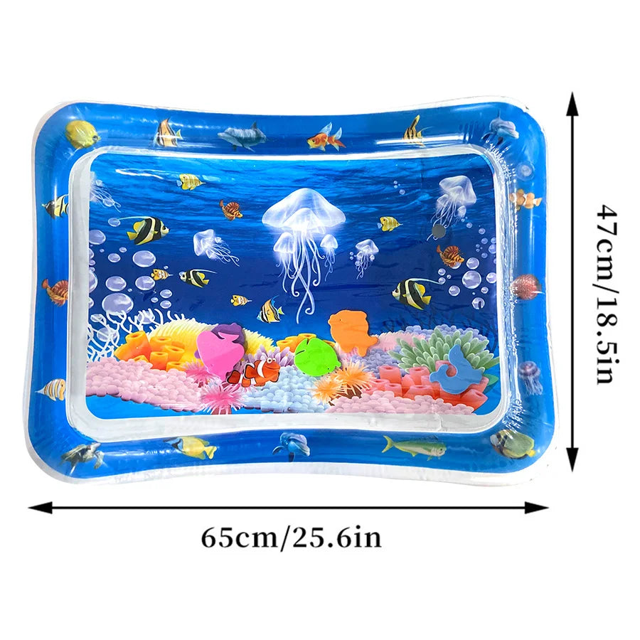 Tummy Time Inflatable Baby Water Play Mat Sensory Pad