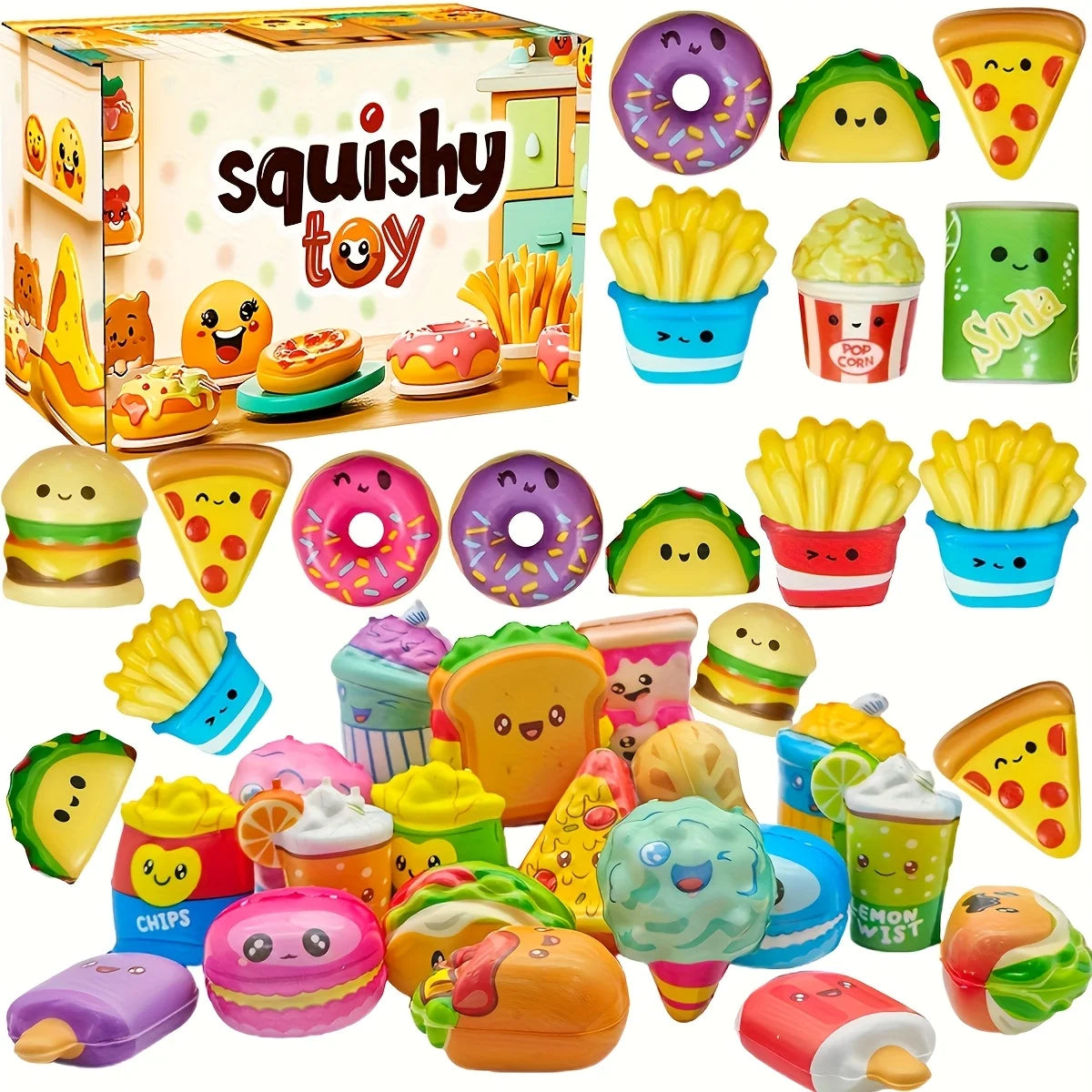 Wonder Squish 12pc Mini Food Slow Rise Squishy Gift Pack
