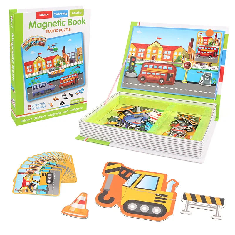 Magnetic 3D Cartoon Puzzle Brain Game