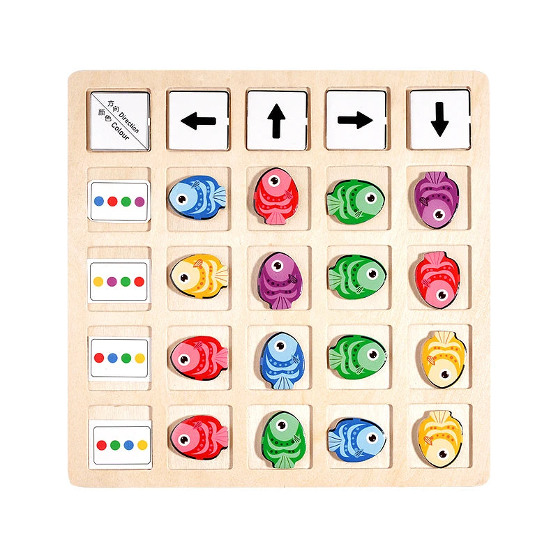 Direction & Color Cognition Wooden Board Game
