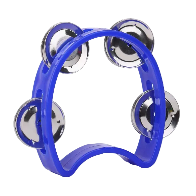 Handheld Tambourine, 4-Bell Rhythm Instrument