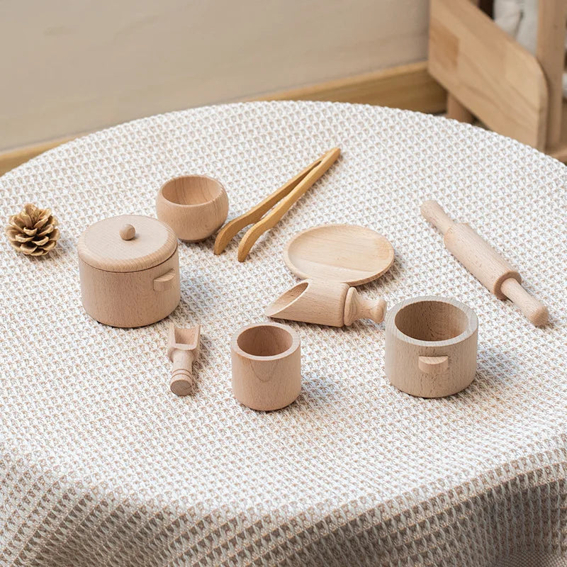 Scoop & Pour Montessori Wooden Sensory Bin Play Set