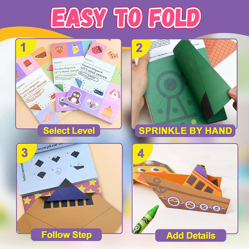 Origami Kit Paper Craft Guiding Book DIY Set