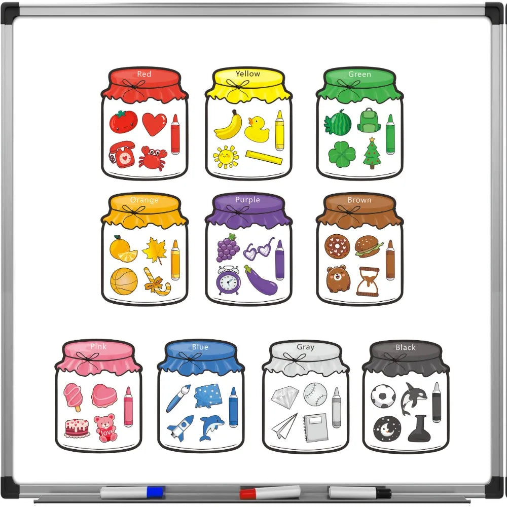Stick & Sort Magnetic Fruit Color Recognition Learning Set