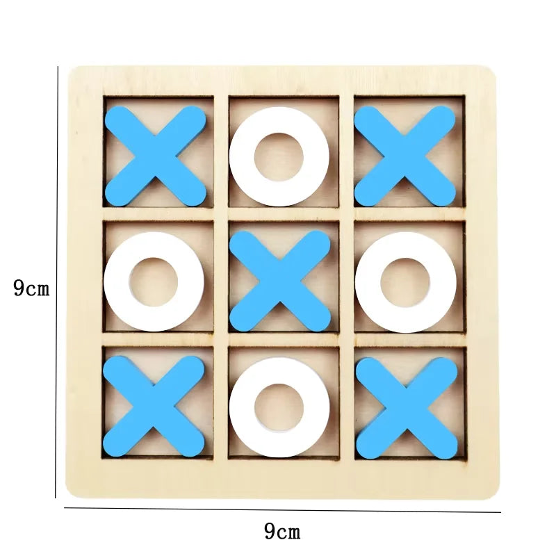 Classic Wooden Tic Tac Toe Board Strategy Game Set