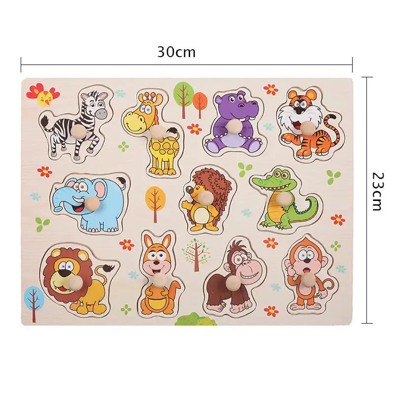 Little Learners Wooden Montessori Puzzle
