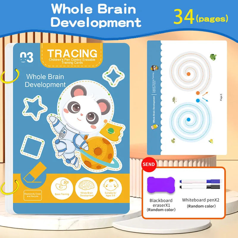 Trace & Erase Magic Reusable Drawing Workbook
