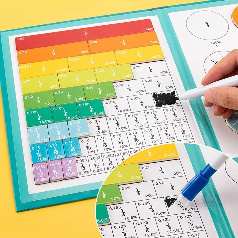 Magnetic Fraction Wooden Math Teaching Set