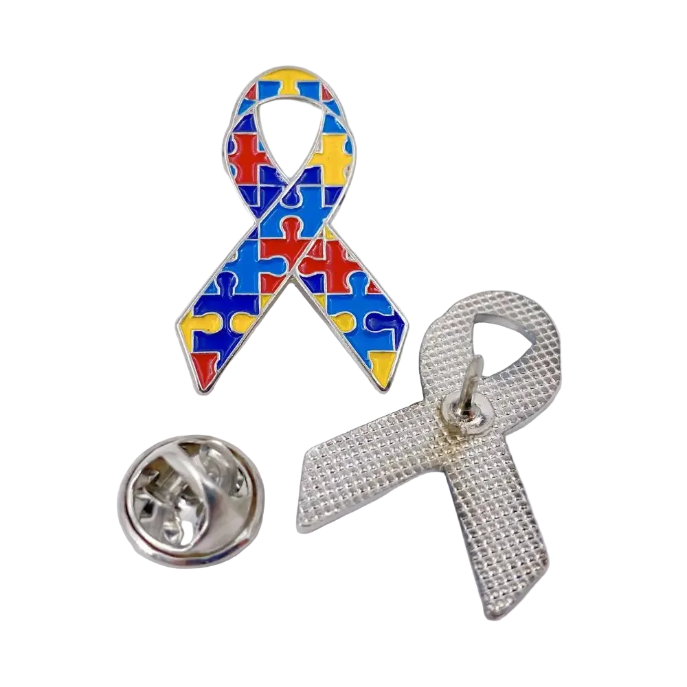 Autism Awareness Nickel Enamel Pin Badge