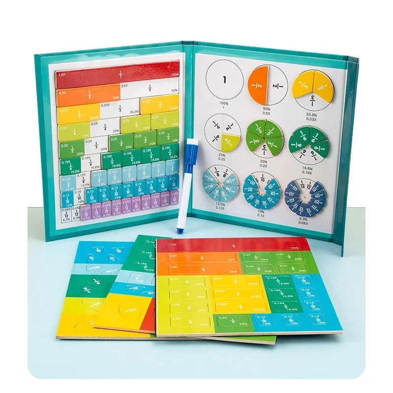 Magnetic Fraction Wooden Math Teaching Set