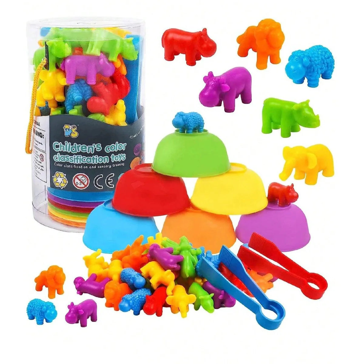 Rainbow Pom Pom Sorting Set