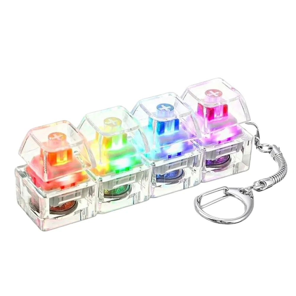 Light Up Keyboard Keychain Fidget