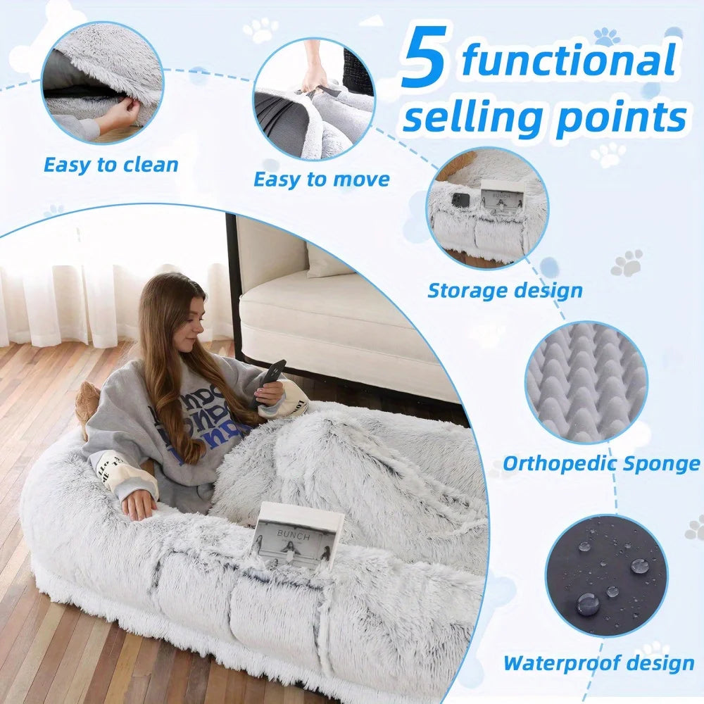 Washable Wonder Faux Fur Oversized Napping Bed