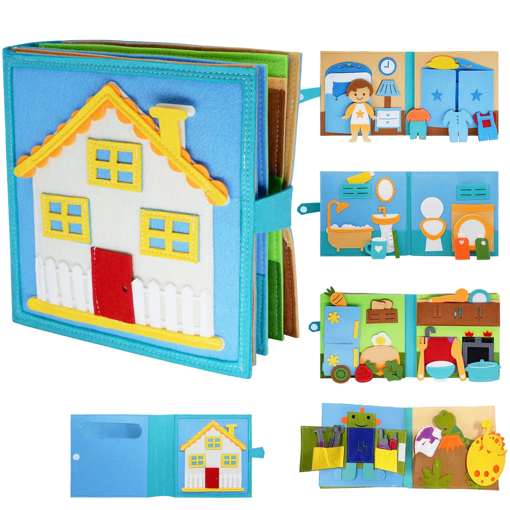 Wonder Explore 3D Felt Busy Book Quiet Book Travel Toy
