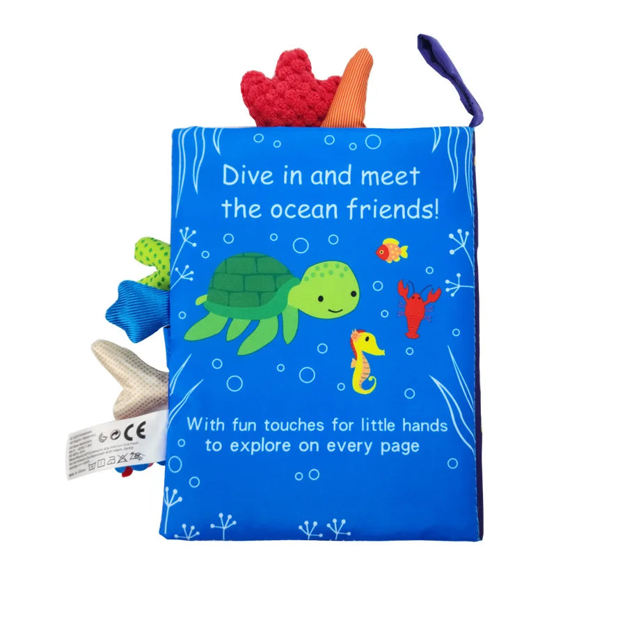 Little Senses Tactile Tail Cloth Rattle Sound Sensory Book
