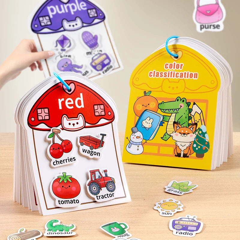 Velcro Quiet Book Color Recognition Learning Activity