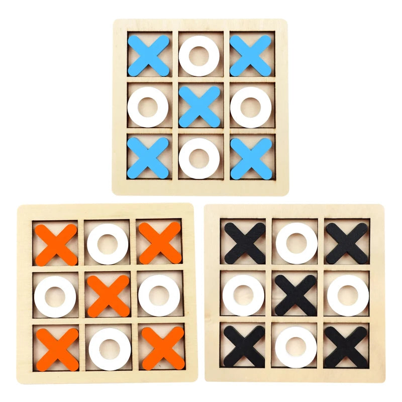 Classic Wooden Tic Tac Toe Board Strategy Game Set