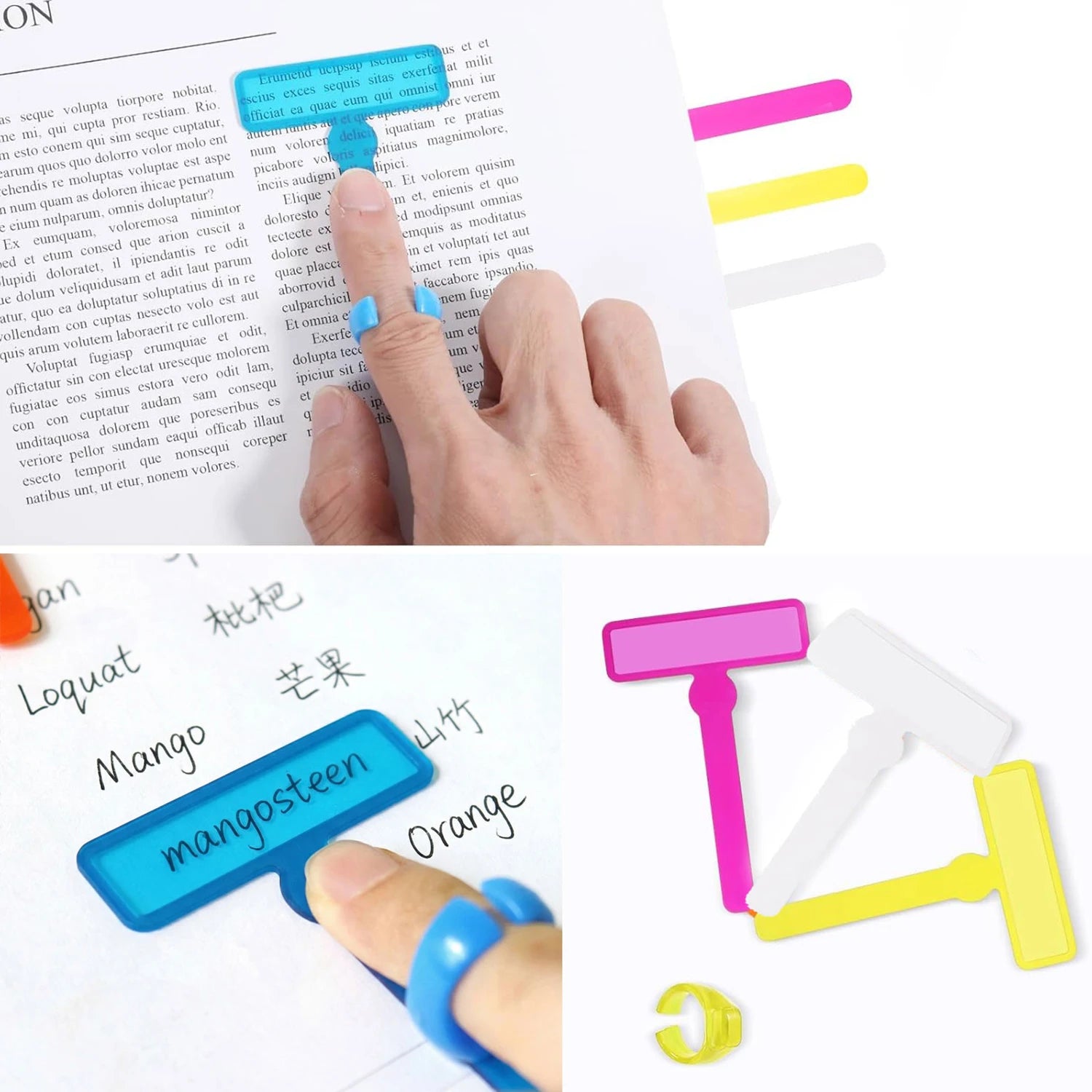 Focus & Follow FingerFocus Highlighter Reading Strip Set