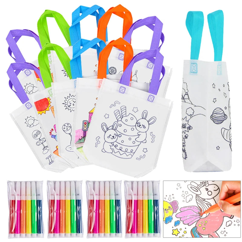Little Artists DIY Graffiti Coloring Craft Bag